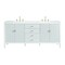James Martin Vanities 72'' Double Vanity, Bright White w/ 3 CM Arctic Fall Solid Surface Top 485-V72-BW-3AF - alternate 1